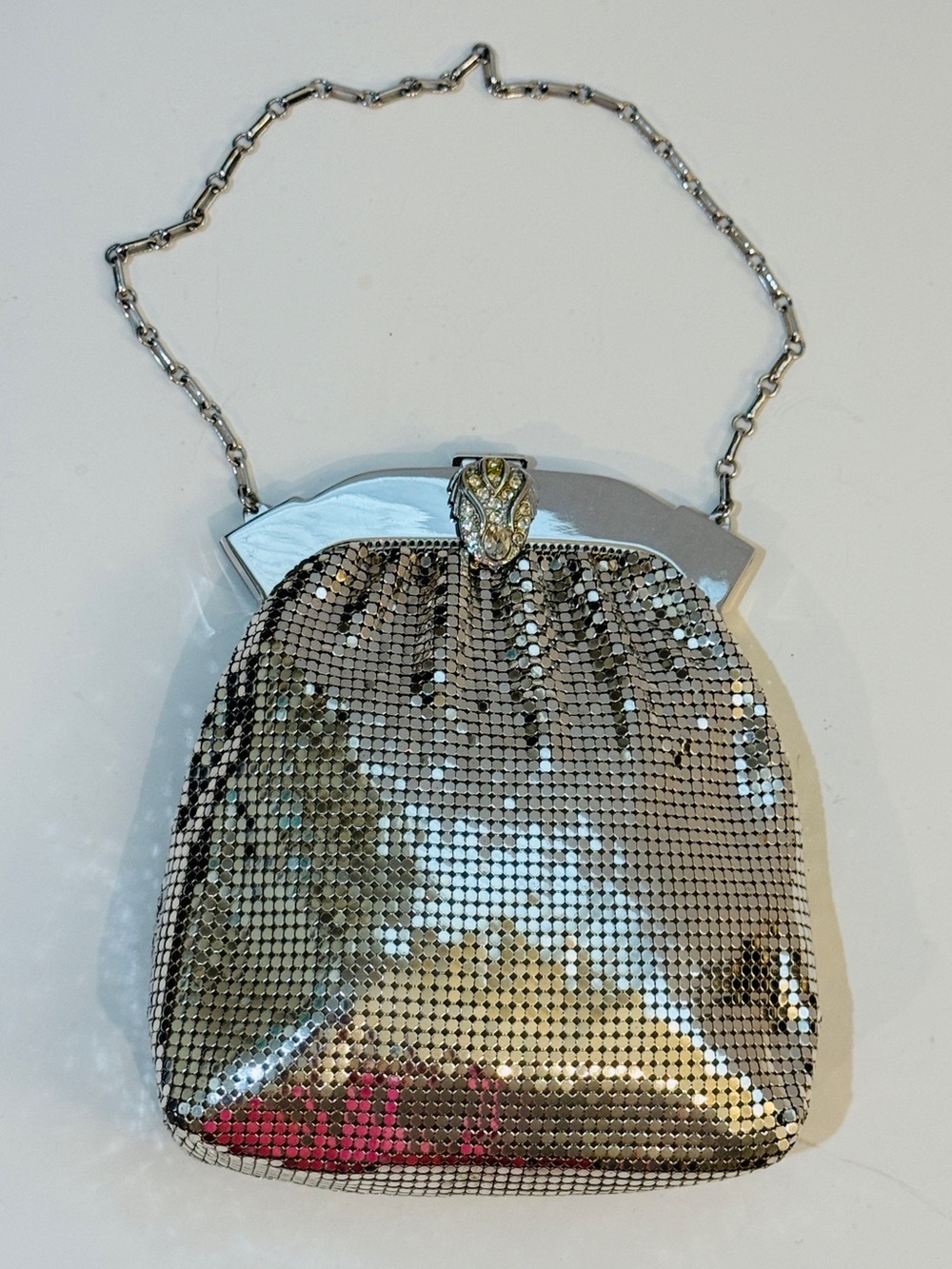 VTG Whiting Davis Silver Evening Bag Purse